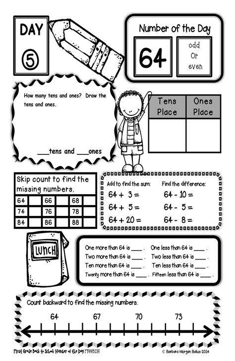Free Printable Number Of The Day Worksheets - Free Printable